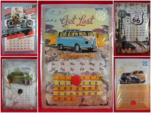 Blechschild kalender diverse - blechschild,