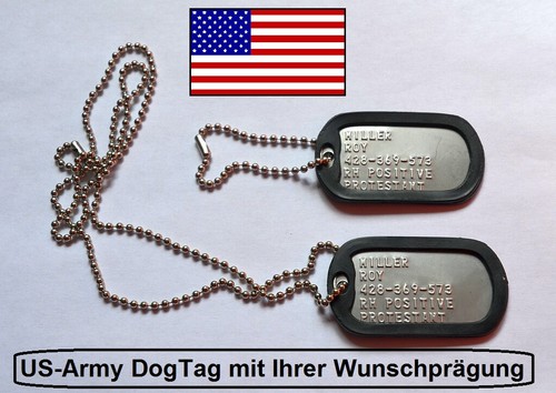 Erkennungsmarke mit - 2x, us