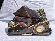 Alte Steingut Tischuhr Wecker