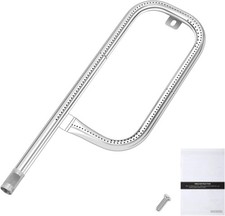 GFTIME Brennerrohr Zubehör für Weber Q100 Q120 Q140 Q1000 Q1200 Q1400, Edelstahl