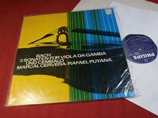 Bach  SONATEN FÜR VIOLA DA GAMBA  Cervera Puyana - LP Philips near mint