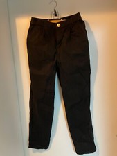 ASOS Hose Jeans schwarz tailliert Gr. S / 34 gerader Schnitt Bundfalten
