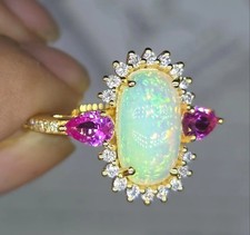 Natural Fire Opal 925 Sterling