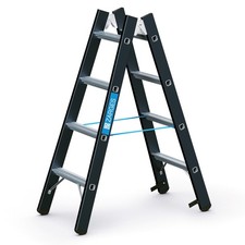 Zarges SL Doppelleiter Megastep B 2x4 Stufen Stehleiter Bockleiter Alu Z600