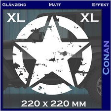 2x XL Army Aufkleber Stern Auto Motorrad Militär Offroad Oldschool Autoaufkleber