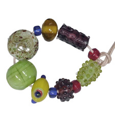 Auswahl Glasperlen Handarbeit