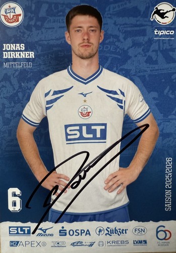 Autogrammkarte jonas dirkner - jonas,