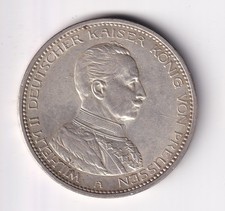Münze Silber Preußen 5 Mark 1913 Kaiser in Uniform in vz nsw-leipzig