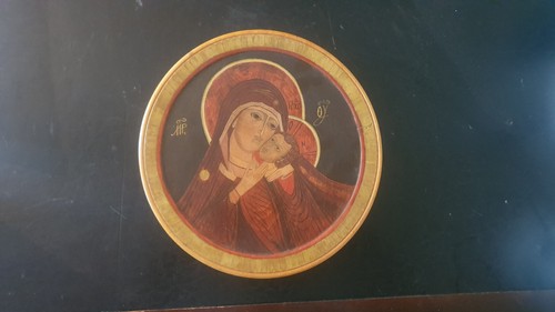 Holz ikone madonna mit kind - ikone,