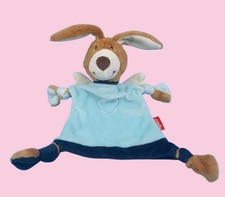 sigikid Schutzengel Hase Schmusetuch blau 41471 mit Herz-Stickerei Schnuffeltuch