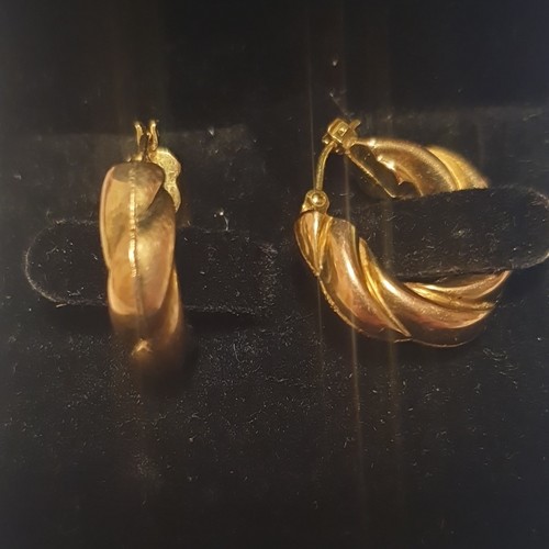 Gold gedrehte creolen ohrringe - gedrehte, creolen-ohrringe