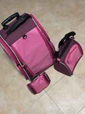 Kinder Reisekoffer Trolly In Pink 3-teiliges Set Kinderkoffer mit Rollen Rosa