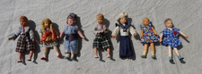 7 alte Puppenstubenpuppen