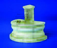 Plus Model 203 - 1:35 Keramikteile Brunnen halbrund 