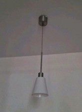 Ikea Hängelampe/Deckenlampe/-leuchte; weiß/silber; gebraucht