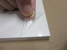 PVC Integralschaumplatte 10mm Zuschnitt weiß 605 x 43 mm - Kunststoff Platte