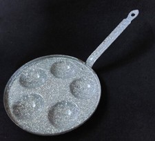 Alte Emaille Pfanne Eierpfanne Vintage Landhaus Deko Küche Antik