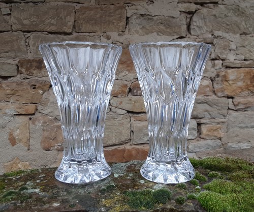 Vintage glasvasen 2 x - ***vintage, glasvasen*2