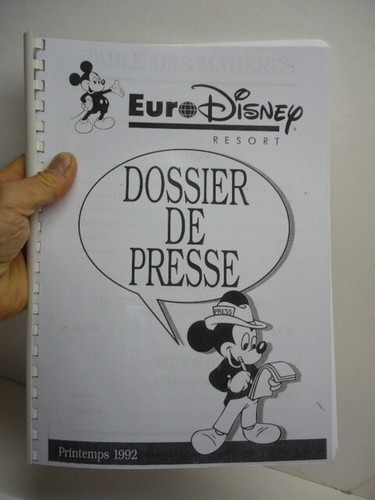 Euro disney pressemappe von - euro,