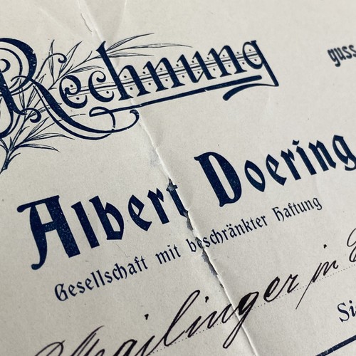 Rechnung 1901 maschinen - "maschinen-, &