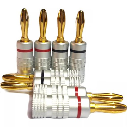 Bananenstecker rot - 8x, +