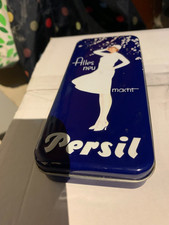 Persil alles neu macht Dose Metallbox Schachtel Werbung  Persildame weiß blau