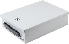 HMF Abschließbare Dokumentenkassette DIN A5 Dokumentenbox Geldkasette Metallbox