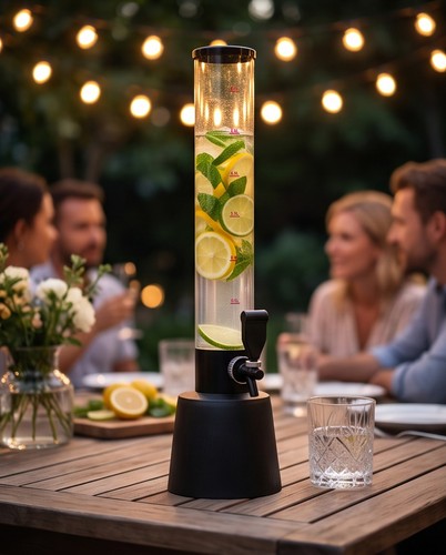 Biersäule mit zapfhahn - biersäule,