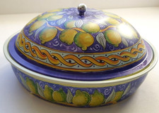 Balocco Italien Biscuit Lemon Metall Dose Rund Art Déco Design Vintage Pop Art