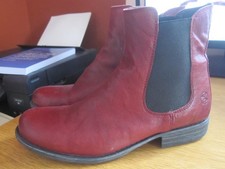 Chelsea Boots Stiefeletten Schuhe Damen weinrot Gr. 38