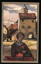 Steindruck-AK Heidingsfeld a