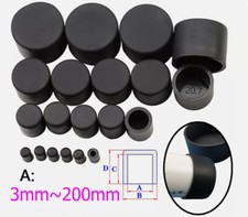 Endkappe schwarz Silikon Gummi