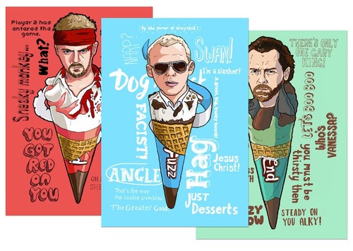 Cornetto trilogie prints - prints,