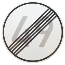 Oiginal Verkehrszeichen ENDE 49 Schild Geburtstag 50 Straßenschild Verkehrschild