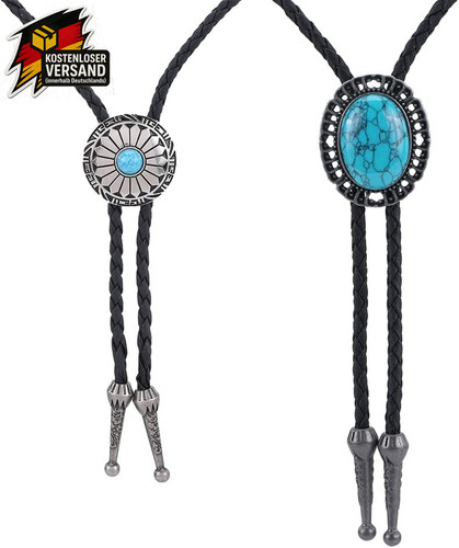 Western krawatte leder - leder, mit