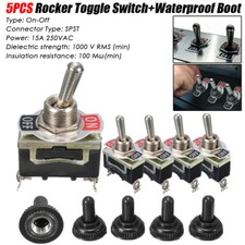 5x 12V Kippschalter Umschalter Polwendeschalter Rastend Ein-Aus-Ein 2 polig SPST