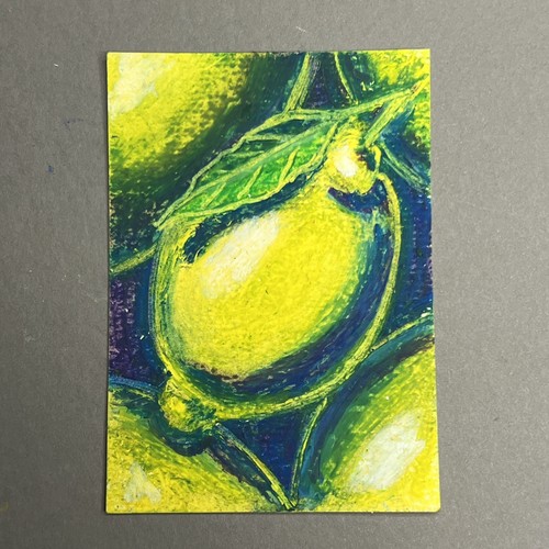 Original aceo öl pastell - original,