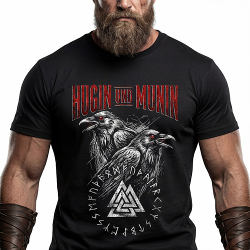 Hugin munin wikinger t shirt - &, t-shirt
