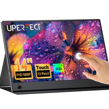 14 Zoll Tragbarer Monitor Touchscreen 1920x1080 FHD IPS 100% sRGB USB Typ-C/HDMI