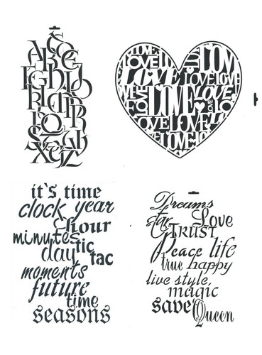 Schablone schrift - 1,