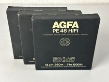 3x AGFA PE 46 Hifi 13cm Tonband / Reel / Tape  „NEU / NEW“