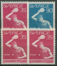 Schweden 1967 Tischtennis-WM Stockholm 578/79 postfrisch