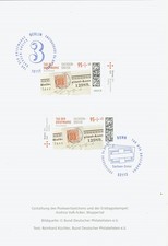 BRD Bund Mi. 3923 Tag der Briefmarke Sachsendreier Ministerkarte Klappkarte