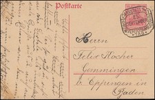 Germania-Postkarte mit SSt