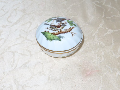 Herend deckeldose vogel und - deckeldose,