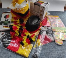 Deutschland Fanartikel WM Trommel Fahne Pfeife Hut Finnen Wimpel Fahrrad Fahne