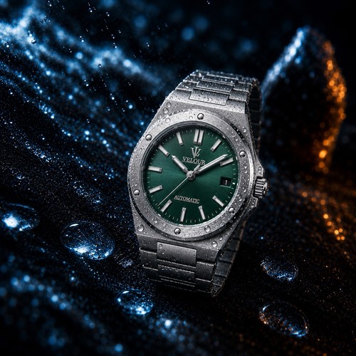Velour automatic watch green - watch,