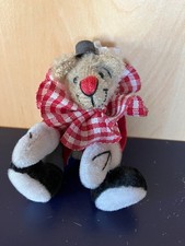 Teddy im Clown-Kostüm Handarbeit, 11 cm groß, sehr guter Zustand