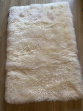 Teppich Langhaar Schaf Ivory/weiss 100x150cm