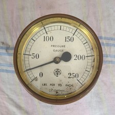 Vintage Messing Manometer - 4"